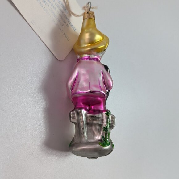 Vtg Christopher Radko Patrick's Bunny Christmas Ornament Hand Painted Glass - Picture 2 of 8